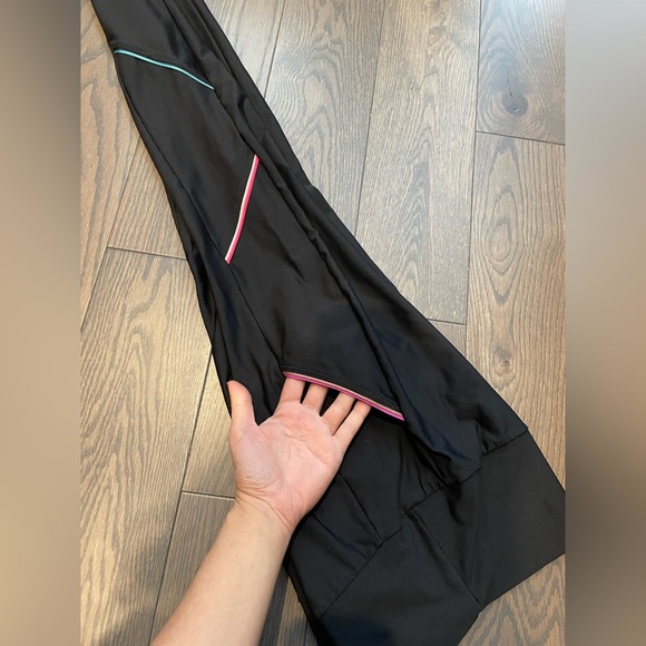 LANSTON SPORT Black High Rise Piped Pocket Rainbow Leggings - Picture 4 of 5